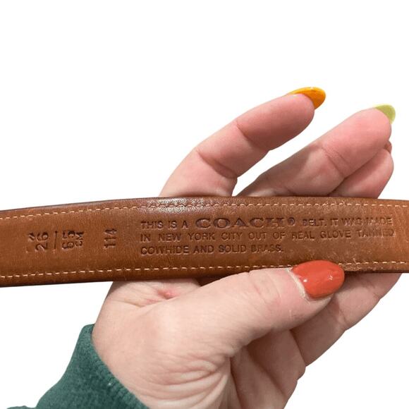 Vintage Coach Women\'s Brown Leather Quiet Luxury Belt 26IN/65CM main image 8